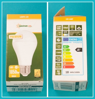 LED Lampe, Birnenform, E27, 18W, neutralweiß
