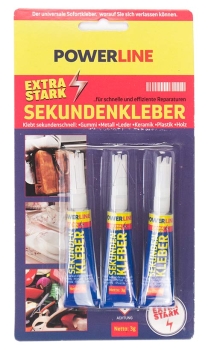 Sekundenkleber, 3 Tuben, z. Z. nicht lieferbar