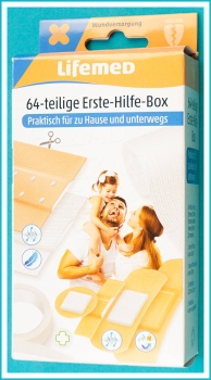 Pflasterbox, "Erste - Hilfe" 64tlg.