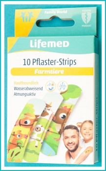 Pflasterstrips, Farmtiere, 10 Stück